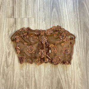 Brown sheer corset